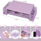 Computer Monitor Stand Riser with Drawer and Pen Holders, Desk Organizer Shelf and Accessories, Office Desk Accessories, Office Organization, Purple