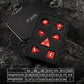 PJOY Metal D&D Dice Set for Dungeons and Dragons Dice with Case Meteorite Black Red 16mm Role Playing Cool DND Gifts for Players DM Board Game Masters