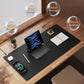 TopMade Mouse Pad with 15W Wireless Charging, XXL Large Leather Desk Mat, Waterproof Gaming Mousepad Home Office Desk Pad Protector, Computer Keyboard Pad, Mouse Mat for for MacBook, PC, Laptop, Black