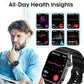 Advanced Health Smartwatch for Women Men with Real-Time Monitoring of Heart Rate, Blood Oxygen, Body Temperature, Blood Pressure, Sleep Quality and Stress Levels.Always-On Display (Blue)
