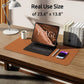 YSAGi Desk Pad Protector, Large Mouse Mat, Non-Slip PU Leather Waterproof Laptop Desk Blotter/ Writing Pad for Office and Home (23.6" x 13.8", Brown)