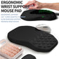 2-in-1 Ergonomic Set, Wave Keyboard Wrist Rest and Massage Slope Mouse Pad Wrist Support, Rebound Memory Foam for Relieve Carpal Tunnel Syndrome and Wrist Pain (Black)
