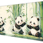 Dynippy Thin Extended Gaming Mouse Pad （31.5 * 11.8 * 0.08 inch） with Stitched Edges Large Mousepad Long XXL Keyboard and Mouse pad Desk Mat for Gaming Office & Home - Cute Panda