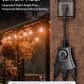 HBN Outdoor Light Timer with Remote Control, Waterproof Light Sensor Timer, 100 ft Wireless Range, 2 Grounded Outlets for Christmas Lights, 15A 1/2HP Heavy Duty