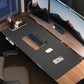 Leather Desk Pad Protector- 48" x 17" Office Desk Mat, Non-Slip PU Leather Mouse Pad, Waterproof Desk Blotter Mat, Desk Cover Mat for Office and Home (Dark Grey)