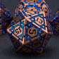 DND Metal Dice Set, Polyhedral Dice Set for RPG D&D Dice with Cracks Dungeons and Dragons Dice Set for RPG TTRPG D&D Die with Gift Case