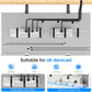 Under Desk Cable Management Tray, 40-inch No-Drill Cord Organizer with Anti-Sag Reinforced Base, Fabric Wire Management Hider for Standing Desk, Office & Gaming Accessories - Grey