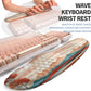 2-in-1 Ergonomic Set, Wave Keyboard Wrist Rest and Massage Slope Mouse Pad Wrist Support, Rebound Memory Foam for Relieve Carpal Tunnel Syndrome and Wrist Pain (Landscape)