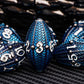 ARUOHHA DND Metal Dice Black Blue Dragon Egg Dice with Metal Box, Role Playing Game Polyhedral D and D Dice Set D20 D12 D10 D8 D6 D4