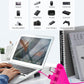 USB Hub 3.0, JoyReken 4-Port USB Splitter for Laptop, Ps4 Keyboard and Mouse Adapter Compatible with Xbox, PC, MacBook, Surface Pro, Flash Drive, HDD, Console, Printer, Camera,Keyborad,Mouse, Hot Pink