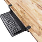 EHO Clamp-On Retractable Adjustable Keyboard Tray, Under Desk Ergonomic Keyboard Tray - Easy Tool-Free Install - Small Surface 20" (24.8" Including Clamps) x 11.5"