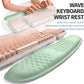 2-in-1 Ergonomic Set, Wave Keyboard Wrist Rest and Massage Slope Mouse Pad Wrist Support, Rebound Memory Foam for Relieve Carpal Tunnel Syndrome and Wrist Pain (Light Green)