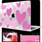 MEEgoodo Case for MacBook Pro 13 inch Case 2022 2021 2020 New A2338 M2/M1 A2251 A2289, Laptop Hard Shell with Keyboard & Camera Cover Compatible with 13 inch MacBook Pro, Glitter Hearts