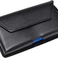 Turtleback Belt Holder for iPhone 16 Pro Max, 15 Pro Max, 14 Pro Max -Medium- Fits w/Shockproof Commuter Style Cases, Premium Black Leather Horizontal Case Magnetic Closure Leather Wrapped Clip