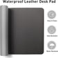Leather Desk Pad Protector,Mouse Pad,Office Desk Mat, Non-Slip PU Leather Desk Blotter,Laptop Desk Pad,Waterproof Desk Writing Pad for Office and Home (Gray,31.5" x 15.7")