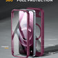 Miracase Magnetic for iPhone 16e Case Full-Body Phone with Built-in Glass Screen Protector, [Compatible with MagSafe] Military Drop Proof 16E Cover Bumper 6.1 inch, Plum