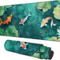Colorful Koi Fish Gaming Mouse Pad 3mm Thick Stitched Edge Waterproof Non-Slip Large Computer Keyboard Mouse Mat,Suitable for Office Entertainment Decorative Desk Pad 35.4 x 15.7 Inches