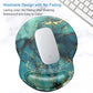 ITNRSIIET Ergonomic Mouse Pad with Gel Wrist Support Small Wrist Rest Smooth Surface Non-Slip PU Base Comfortable Office Supplies Pain Relief, 8.7 x 7.2 inches, Abstract Ink Tempera