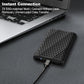 Lacdo Silicone Carrying Case for Samsung T9 Portable SSD 1TB 2TB 4TB External Solid State Drive, Soft Silicon Protective Sleeve Cover Skin for T9 SSD, Travel Pouch Storage Bag with Lanyard, Black