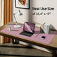 YSAGi Leather Desk Protector, Office Mat, Large Mouse Mat, Non-Slip PU Leather Blotter, Laptop Desk, Waterproof Writing Pad for Office and Home (Pale Mauve, 35.4" x 17")