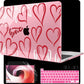 MEEgoodo Case for MacBook Pro 13 inch Case 2022 2021 2020 New A2338 M2/M1 A2251 A2289, Laptop Hard Shell with Keyboard & Camera Cover Compatible with 13 inch MacBook Pro, Heart with White Wings