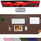 Desk Mat,35.4" x 17" Leather Desk mat,Desk matt for Desktop,Large Mouse Pad,Office Desk mat,Waterproof Desk Blotter pad for Office&Home(Coffee)