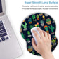 ITNRSIIET Ergonomic Mouse Pad with Gel Wrist Support Small Wrist Rest Smooth Surface Non-Slip PU Base Comfortable Office Supplies Pain Relief, 8.7 x 7.2 inches, Cute Cactus with Black Design