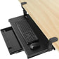 VIVO Large Clamp-on Height Adjustable Keyboard Tray, Pull Out Platform, Pencil Drawer, 27 (33 Including Clamps) x 11 inch Slide-Out Tray Storage Drawer, Black, MOUNT-KB05-4DH