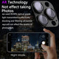 2 Pack Camera Lens Protector for iPhone 16 Pro/iPhone 16 Pro Max,[Not Easy to Breakn ] AR Tempered Glass Strong Adsorption Metal Camera Cover Screen-Black