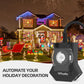 Outdoor Timer Outlet Waterproof, 24 Hour Mechanical Light Timer Outdoor, 2 Grounded Outlets for Home and Garden, 15A 1/2HP, Heavy Duty, ETL Listed (1 Pack)