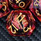 ARUOHHA DND Resin Dice Dragon Eye Dice Liquid Core Red Sharp Edged Dice Set with Gift Box, Polyhedral D and D Dice Set Role Playing Game D20 D12 D10 D8 D6 D4