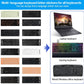 2PCS Arabic-English Keyboard Stickers - Black Background with White Font for Computer, Laptop, Notebook, Desktop - Matte Arabic Keyboard Alphabet Stickers