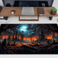 Dark Fantasy Castle Desk Pad Extended Gaming Mouse Pad, XXL Large Computer Laptop Keyboard Wireless Mouse Mat, Office Desk Decor Mousepad Deskmat with Stitched Edges Matt 31.5x15.7 in