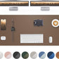Leather Desk Pad Protector- 48" x 17" Office Desk Mat, Non-Slip PU Leather Mouse Pad, Waterproof Desk Blotter Mat, Desk Cover for Office and Home (Dark Khaki)