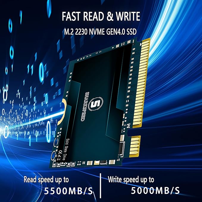 M.2 2230 SSD 1TB NVMe PCIe Gen4.0X4 Internal Solid State Drive 30mm, Gaming SSD Compatible with Steam Deck, ROG Ally, Microsoft Surface pro7+/proX/laptop3/laptop4/laptop Go Ultrabook