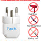 Ceptics Denmark Travel Plug Adapter (Type K) - 3 Pack (Does Not Convert Voltage) (GP-20-3PK) [Grounded & Universal]