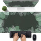 Green Plants Desk Mat Tropical Leaves Mouse Pad Cute, Large Extendded Gaming Deskmat, XXL Laptop Keyboard Mouse Mat Desktop Matt Women Office Desk Accessories Mousepad Desk Cover Mat, 31.5"x15.75"