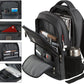 17 Inch Laptop Backpack, Business Anti Theft Slim Durable Laptops Backpack with USB Charging Port, Water Resistant College Computer Bag Gifts for Men & Women Fits 15.6 Inch Notebook-Black