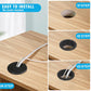 1-3/8" Black Desk Grommet, JTemgle Plastic Cable Hole Cover Computer Table Cord Wire Organizer Caps Desktop Cord Management for Home Office TV Stands Tabletops, 2 Pieces