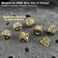 PJOY Metal D&D Dice Set for Dungeons and Dragons Dice with Case Meteorite Black Gold Glitters 7PCS 16mm Role Playing Cool DND Gifts for Players DM Board Game Masters
