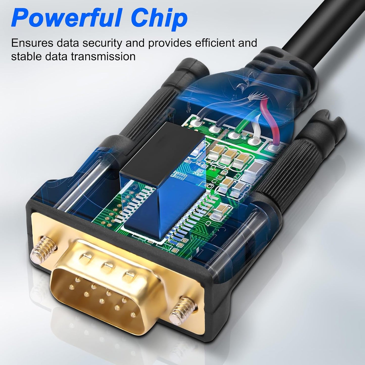 XMSJSIY USB to RS232 DB9 Serial Adapter Cable USB A Male to D-SUB 9-Pin Male Converter Cord with Gold Plated Support Winows11/10/8.1/8/7 Vista/XP and Mac OS -1.5M/4.29FT