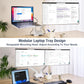 AVLT Dual 17”-38" Monitor Arm Desk Mount with 17" Laptop Tray and USB-C Docking Station, HDMI 4K60Hz, USB-A 5Gbps, Ethernet, 100W PD, Fits Two Flat/Curved Monitor - White
