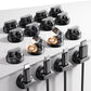 16-Pack Magnetic Cable Clips [1S Snap-On] Cord Holder, LISEN Office Desk Organizers and Accessories with 8 Extra Strong Adhesive Pads, Wire Organizer for Nightstand, Home, Wall, Car, Desktop