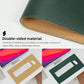 AFIING Dual-Sided Desk Pad, Natural Cork & PU Leather, Desk Mat Protector Non-Slip, Waterproof, Easy Clean,Large Mouse mats for Office and Home Work(Dark Green, 31.5"x17")