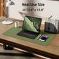 YSAGi Leather Desk Protector, Office Mat, Large Mouse Mat, Non-Slip PU Leather Blotter, Laptop Desk Pad, Waterproof Writing Pad for Office and Home (Green, 23.6" x 13.8")