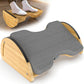 Bamboo Foot Rest for Under Desk at Work - 3-in-1 Reversible Rocking Desk Footrest with Foam Cushion Pad and 6 Adjustable Heights, Ergonomic Foot Rest with Washable Cover for Home, Office and Gaming