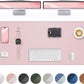 Leather Desk Pad Protector - 48" x 17" Office and Home Desk Cover Mat, Non-Slip PU Leather, Waterproof (Light Pink)