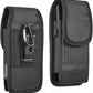 Cell Phone Holster for iPhone SE iPhone 8 7 6s Case with Belt Clip Phone Belt Holder for Men Women Pouch Carrying Cover (Fits Phone iPhone SE, 8 7 6s with Otterbox Case on) Black Nylon, Small