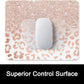ITNRSIIET Mouse Pad with Stitched Edge Premium Textured Smooth Precise Operation Waterproof Washable Non-Slip Rubber Base Desktop Protection Mat, 10.2×8.3×0.12 inches, Rose Gold Leopard Print