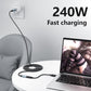 USB C Extension Cable 10FT, 20Gbps/240W USB3.2 Type C Extender Cord, 4K@60Hz Video Output Nylon Braided USB C Male to Female Extension Charging Cable Compatibility with Thunderbolt 4/3
